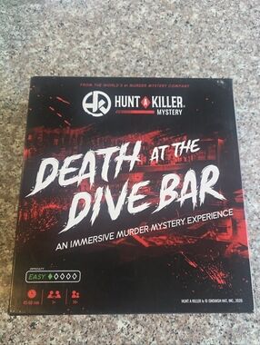 Hunt A Killer Mystery "Death at the Dive Bar" Box - Black & Red